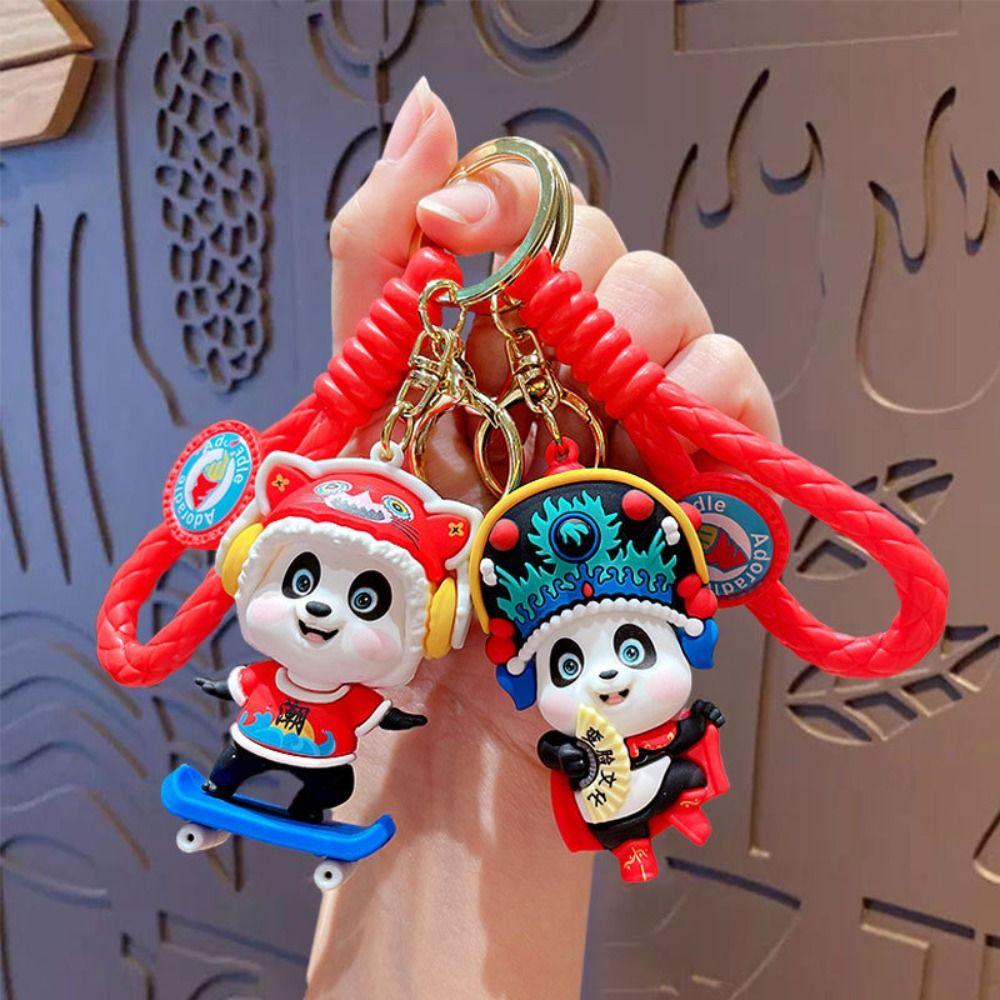 Оперный костюм панда скейтборд фигурка кулон китайская пекинская опера брелок детские подарки